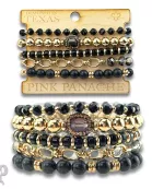 Mixed bead bracelet with chain feature