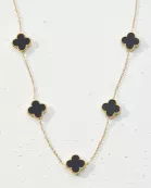18K Gold Dipped Stainless Steel Floral Charm Necklace