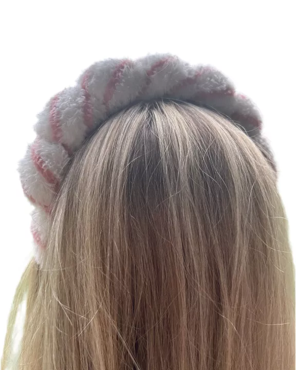 Pink Stripe Spa Headband