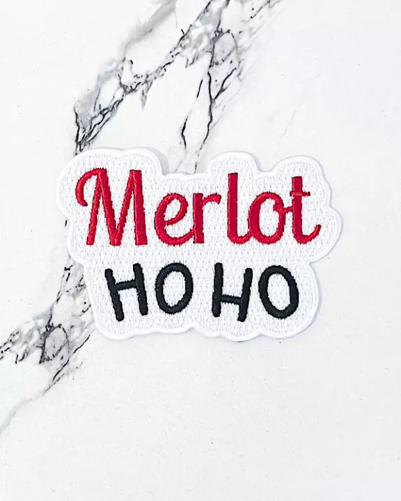 Merlot Ho Ho Embroidered Patch