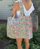 Garden Gala Block Print Quilted Bag Collection