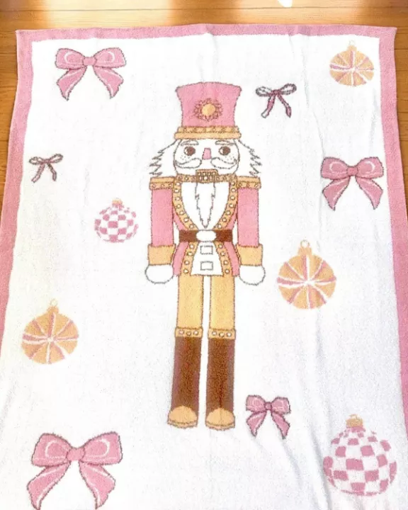 ETA 10/6 - Pink Nutcracker Bow Luxury Blanket