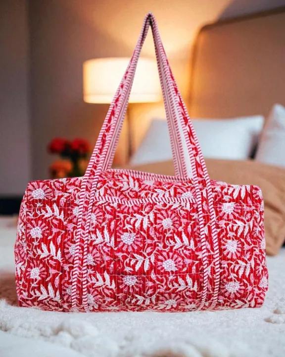 ETA 9/16 - Hampton Red Floral Duffle Bag