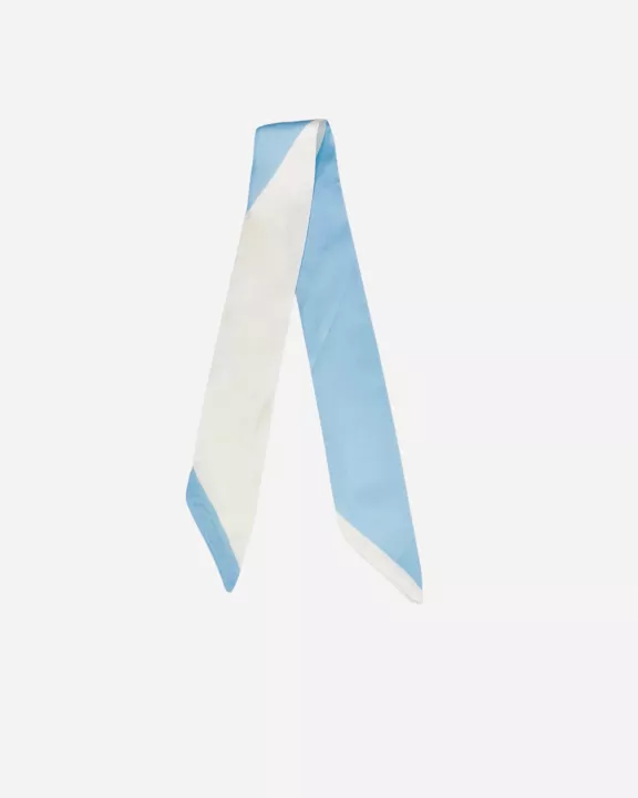 Twilly Scarf ( LIGHT BLUE/WHITE)