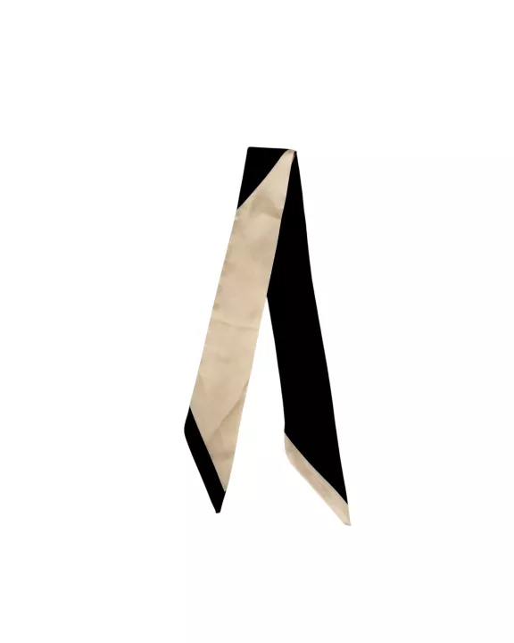 Twilly Scarf (CHAMPAGNE GOLD/BLACK)