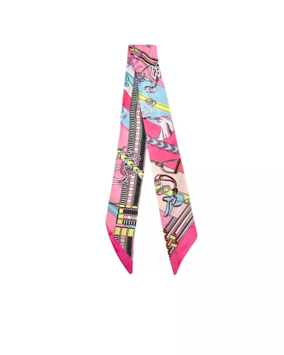 Twilly Scarf (PINK/LIME/LIGHTBLUE)