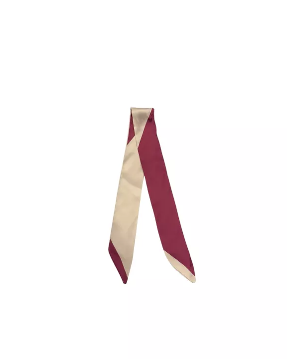 Twilly Scarf (BURGUNDY/CHAMPAGNE GOLD)