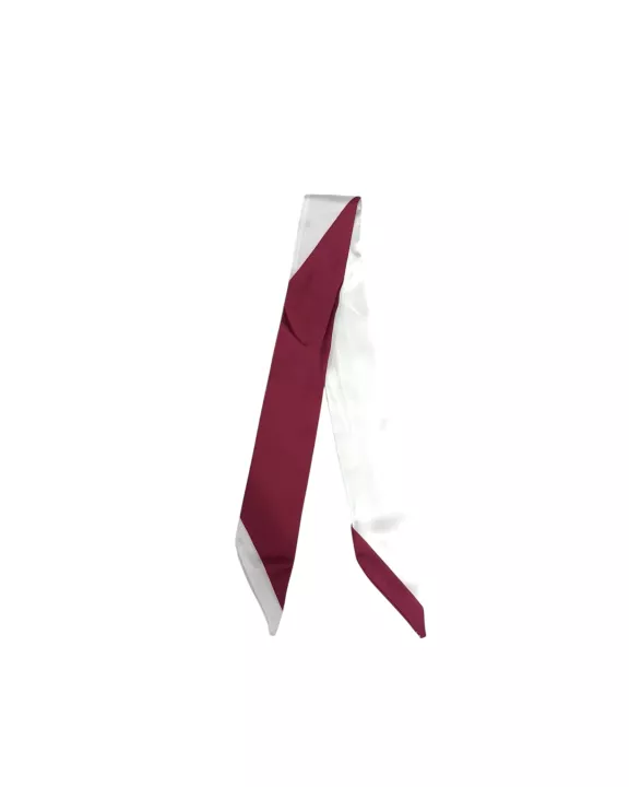 Twilly Scarf (BURGUNDY/WHITE)