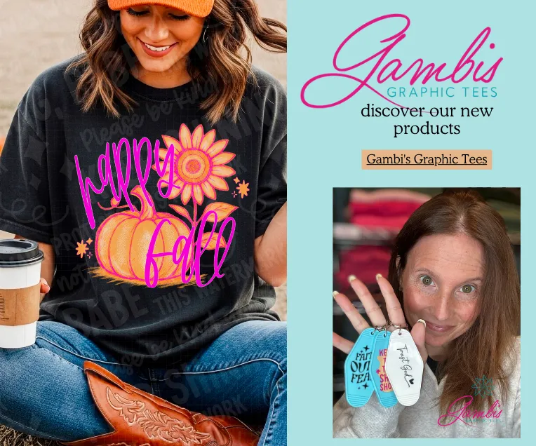 Advertisement by Gambi’s Graphic Tees