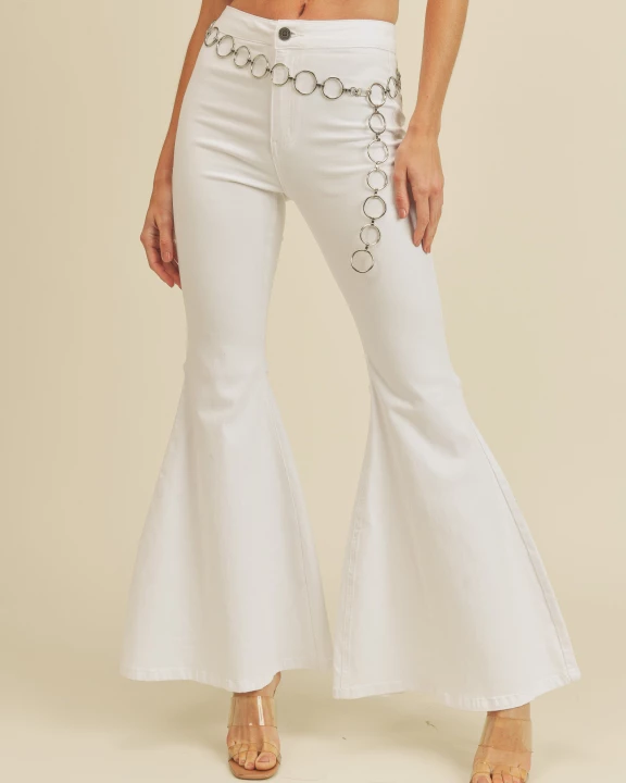 White Bell Bottom Jean