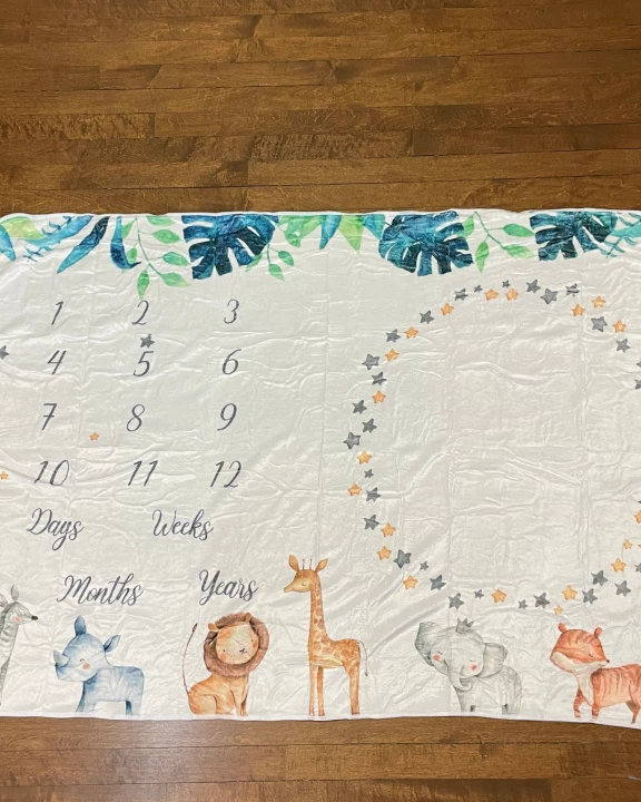 Milestone Photography Baby Blanket - Wild Safari