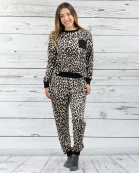 10498 - Leopard Print Pajama Set with Pockets