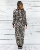10498 - Leopard Print Pajama Set with Pockets