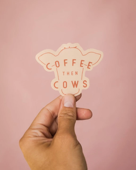 "Coffee Then Cows" Sticker