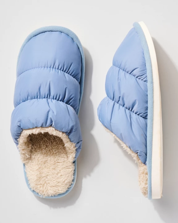 Puffy Faux Fur Lined Slippers