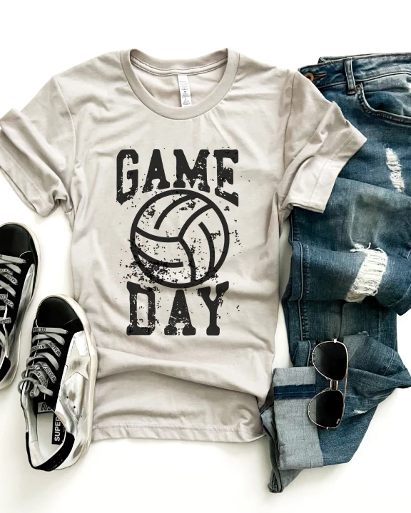 Gameday grunge volleyball tee