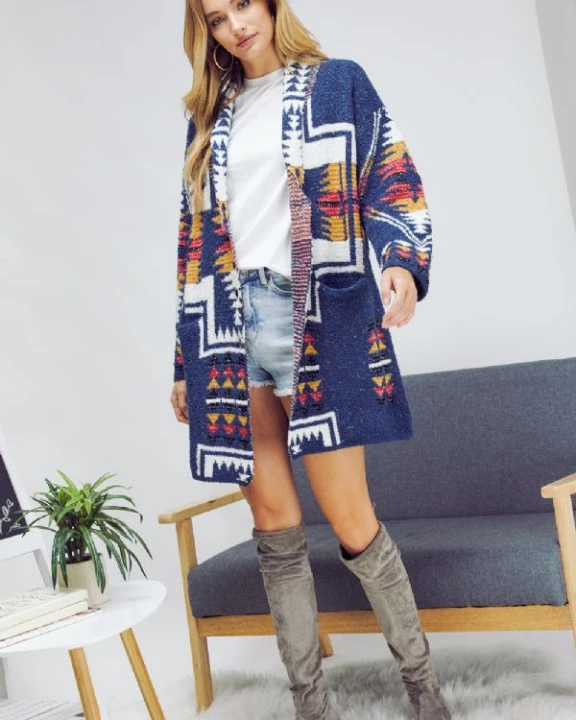 Aztec Fleece Cardigan