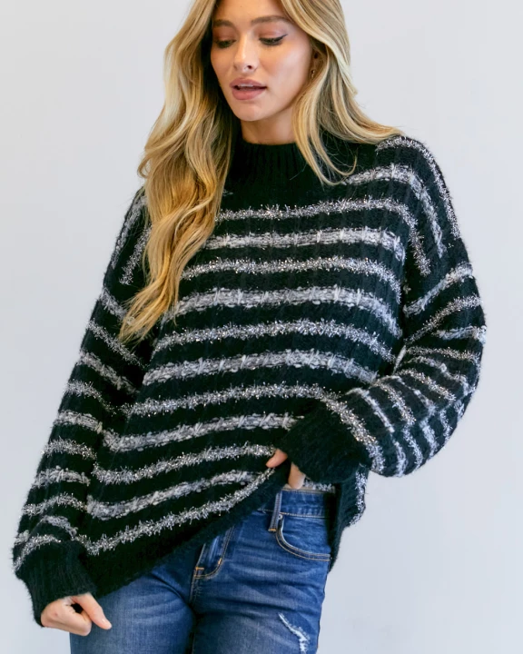 Sparkle Striped Sweater