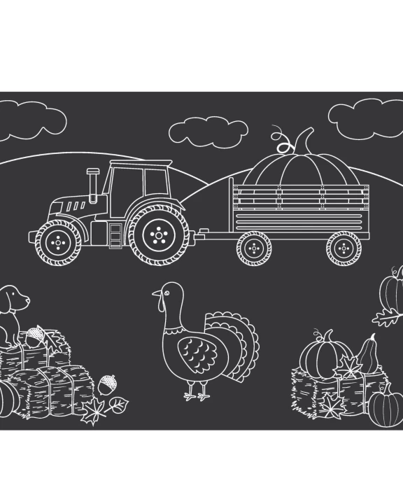 Harvest 12x17 Chalkboard Placemat