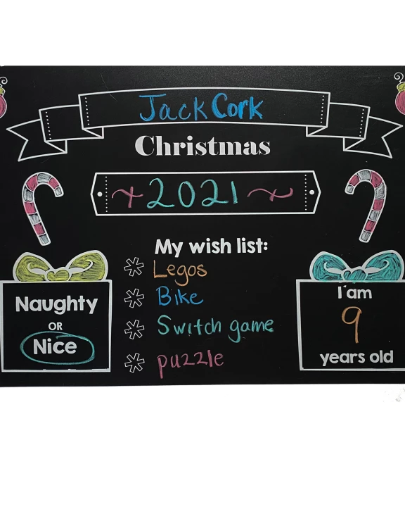 My Christmas Chalkboard Placemat 12"x17"