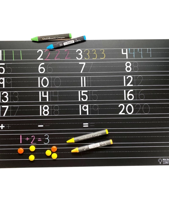 Numbers Practice Chalkboard Placemat 12"x17"