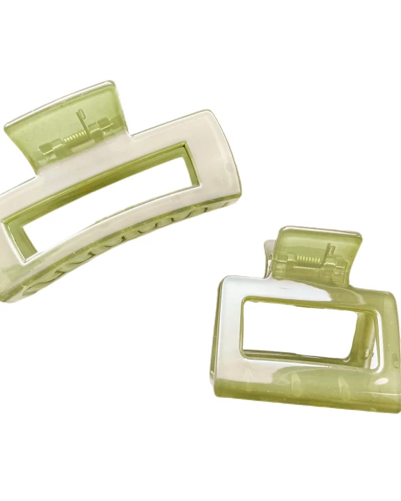 Green Hair Clips