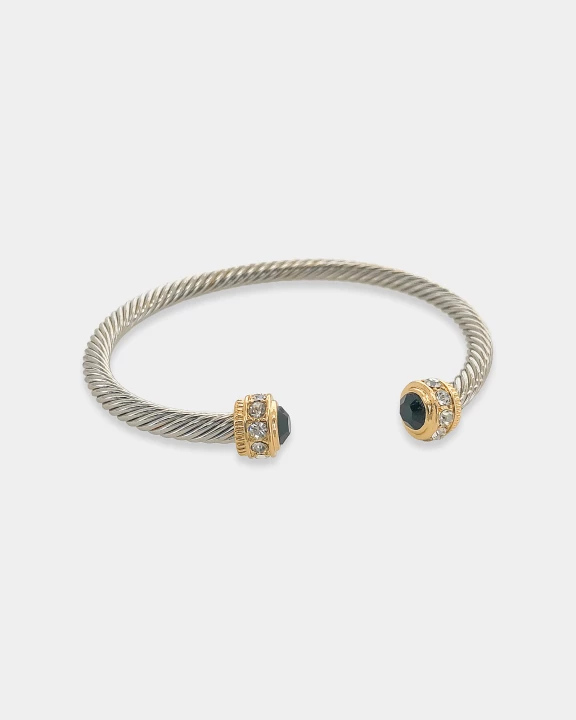 Two-toned Twisted Cuff Bracelet