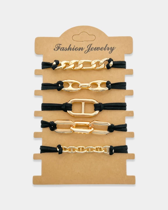 Chain Bracelet Hair Tie Set