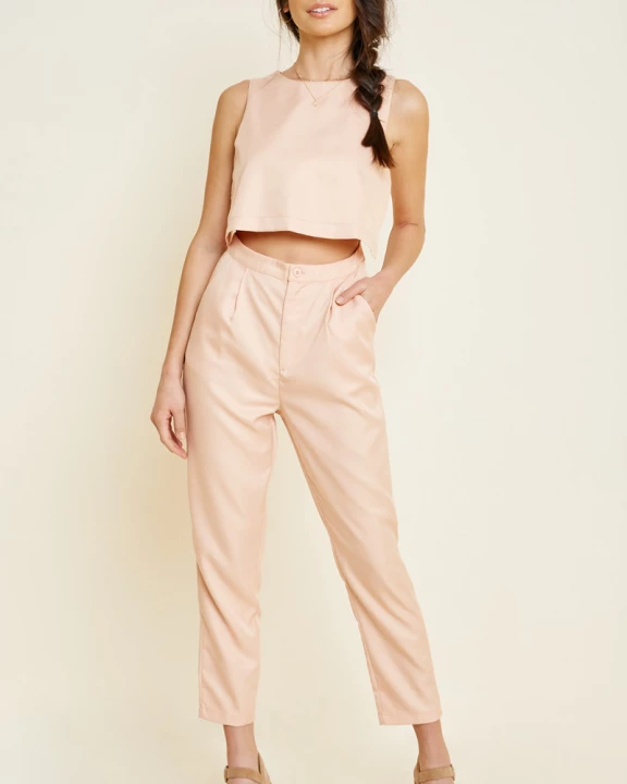 Womens Sleeveless Cut-Out Trouser Jumpsuit