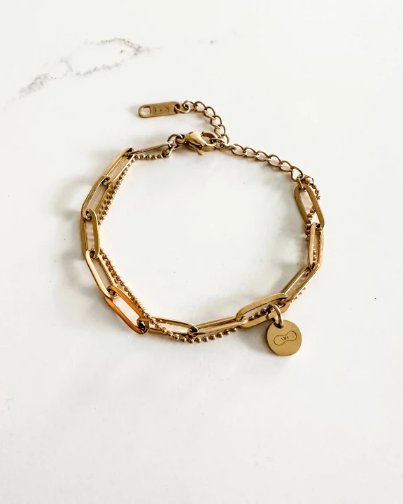 18k Gold *CUSTOM* Initial Charm Link Bracelet