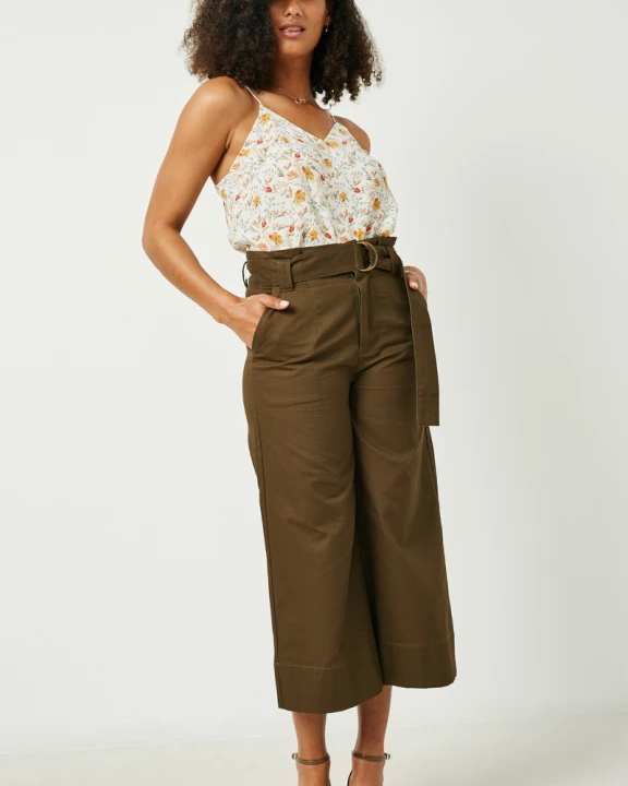 Womens V Neck Woodland Floral Print Cami