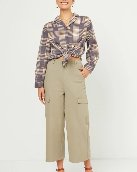 Womens Wide Leg Cargo Carpenter Pants