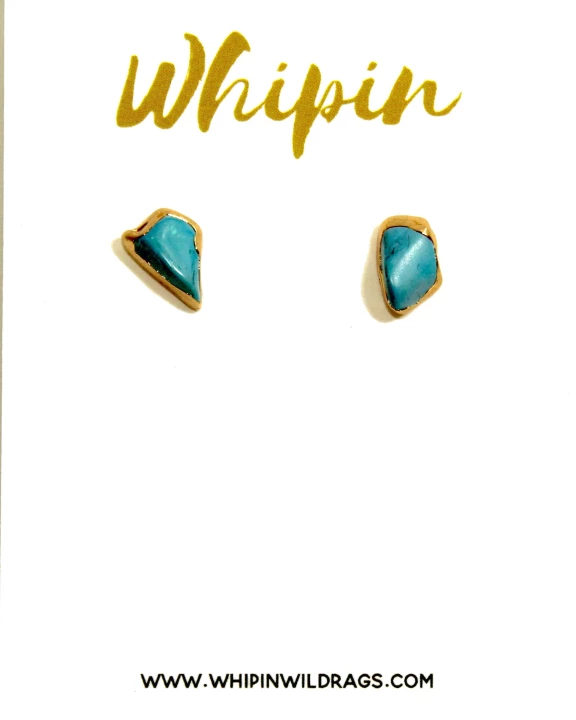 Raw Turquoise Stud Earrings
