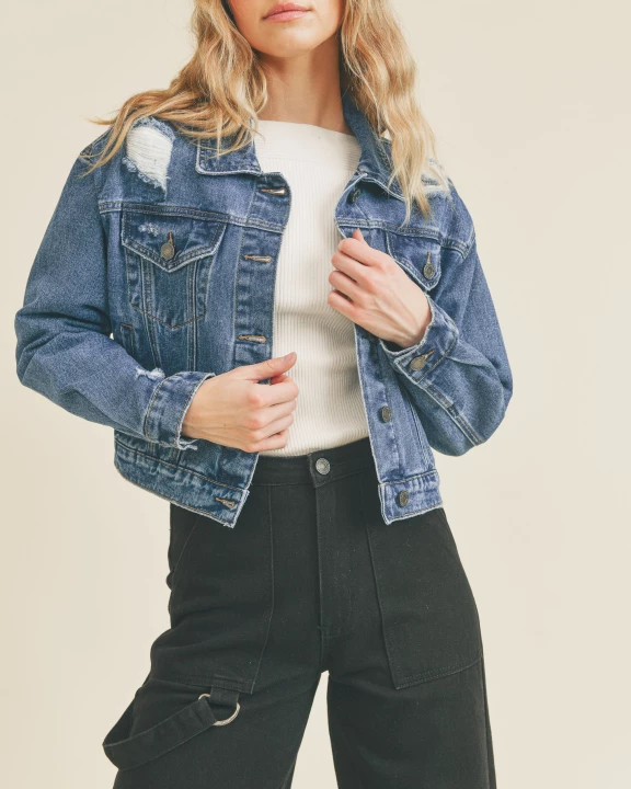 Classic Blue Distressing Jacket