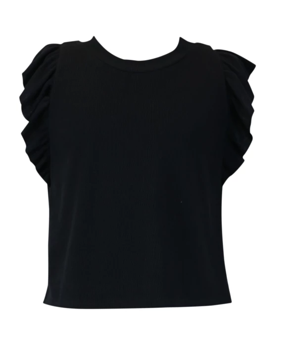 Baby Rib Ruffle Sleeve Tank