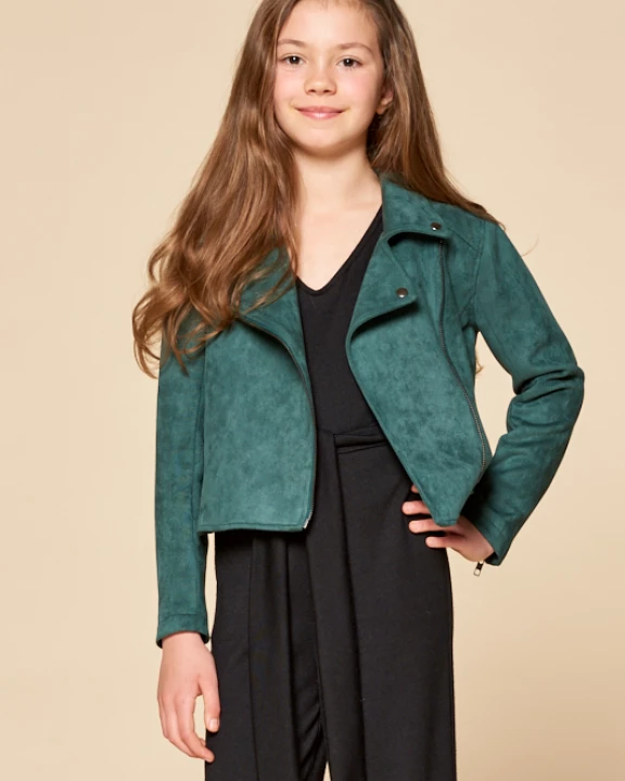 Faux Suede Mono Jacket