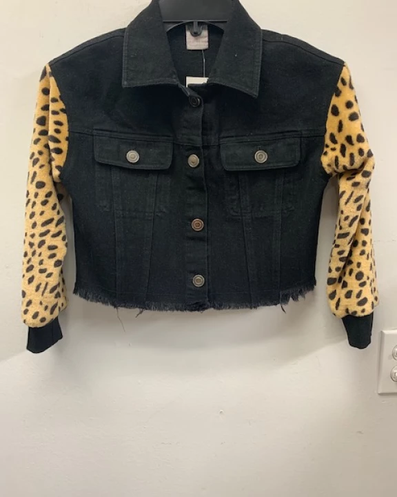 Jacket With Leopard Sleeves