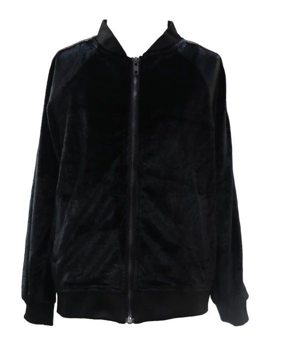 Velour Bomber Jacket