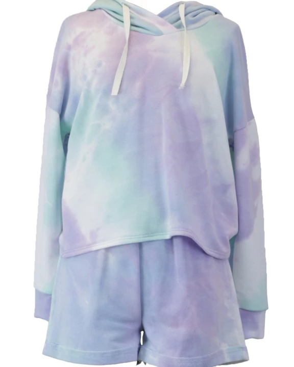 Tie dye french terry hoodie