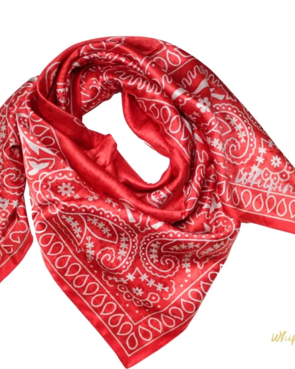Red Bandana 100% Silk Wild Rag