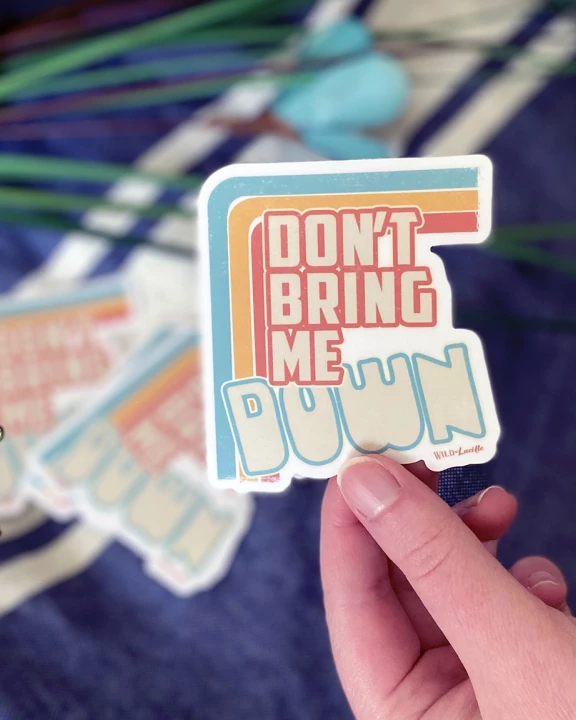 Don't Bring Me Down - Retro Vinyl Sticker Decals
