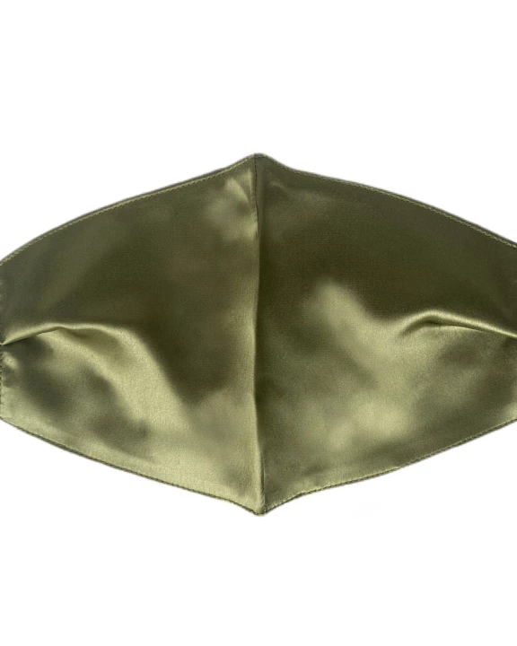 Organic Antibacterial Silk Face Mask - Olive