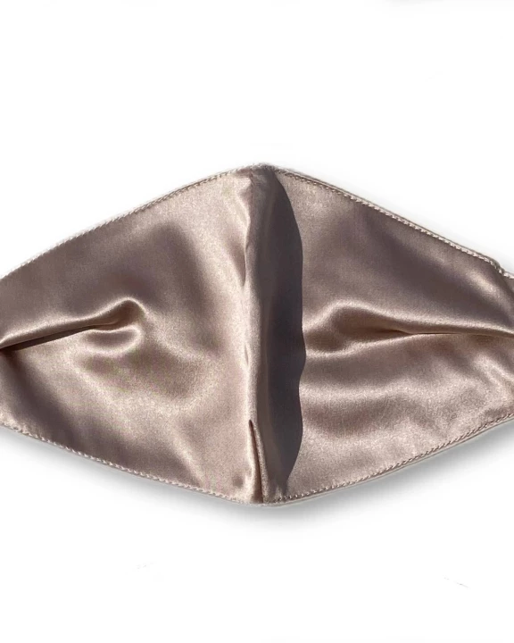 Organic Antibacterial Silk Face Mask - Mocha