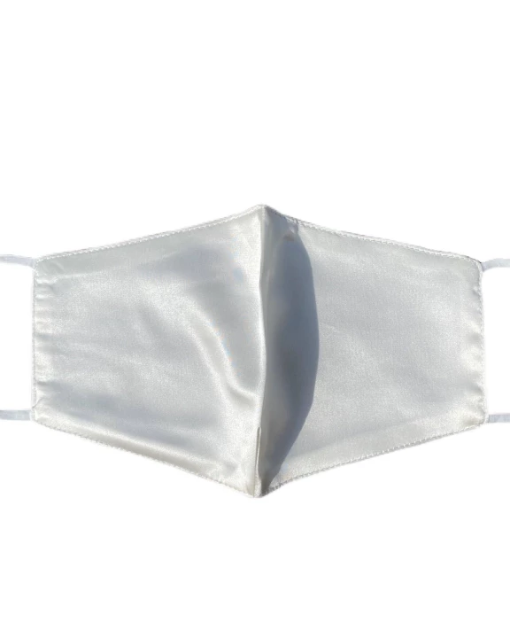 Organic Antibacterial Silk Face Mask - White