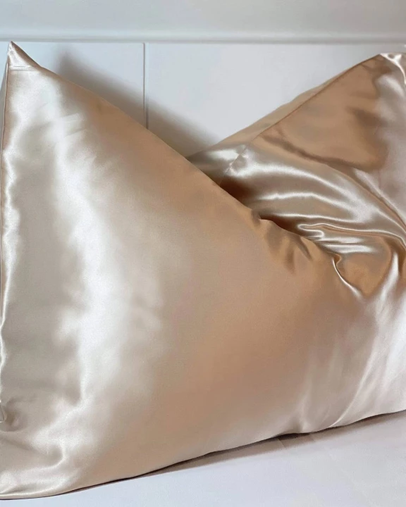 Queen Organic Silk Pillowcase - Champagne