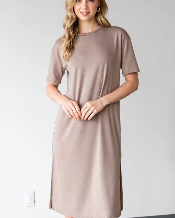 FRENCH TERRY MIDI DRESS