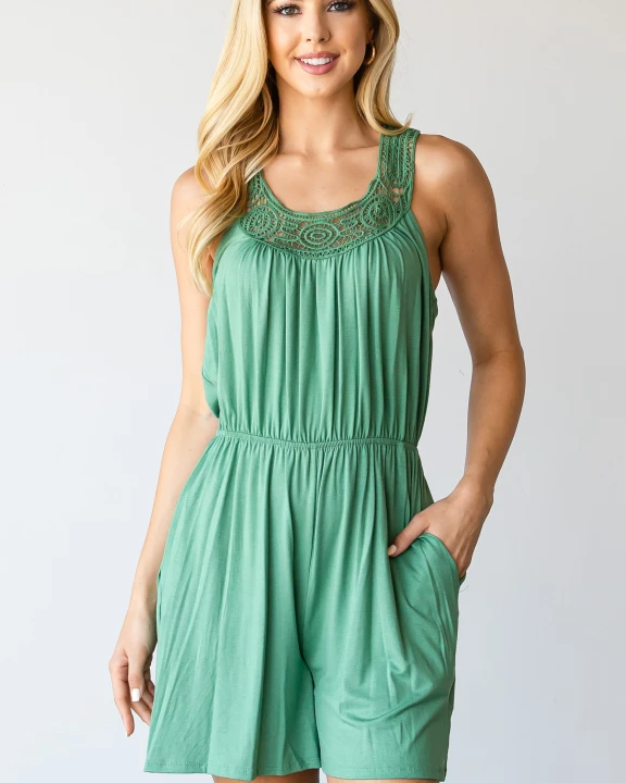 CROCHET U NECK ROMPER