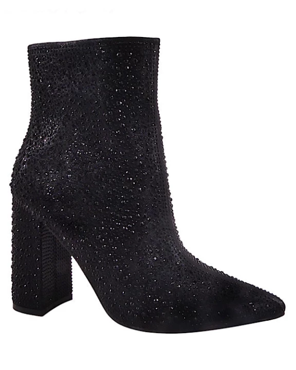 Downtown Lights Black Bootie