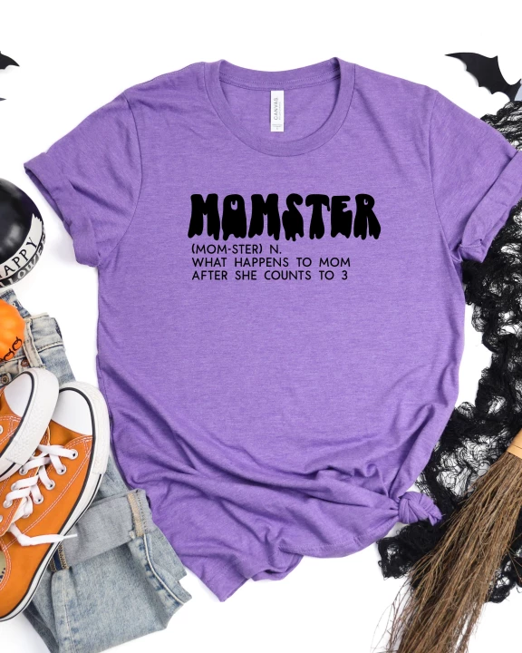 Halloween Momster Definition Short Sleeve Graphic Tee