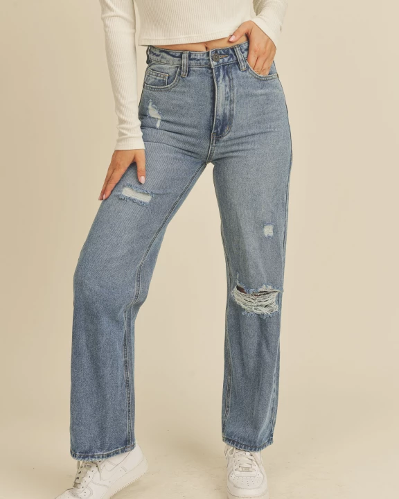 Darker Wash Ripped Jean